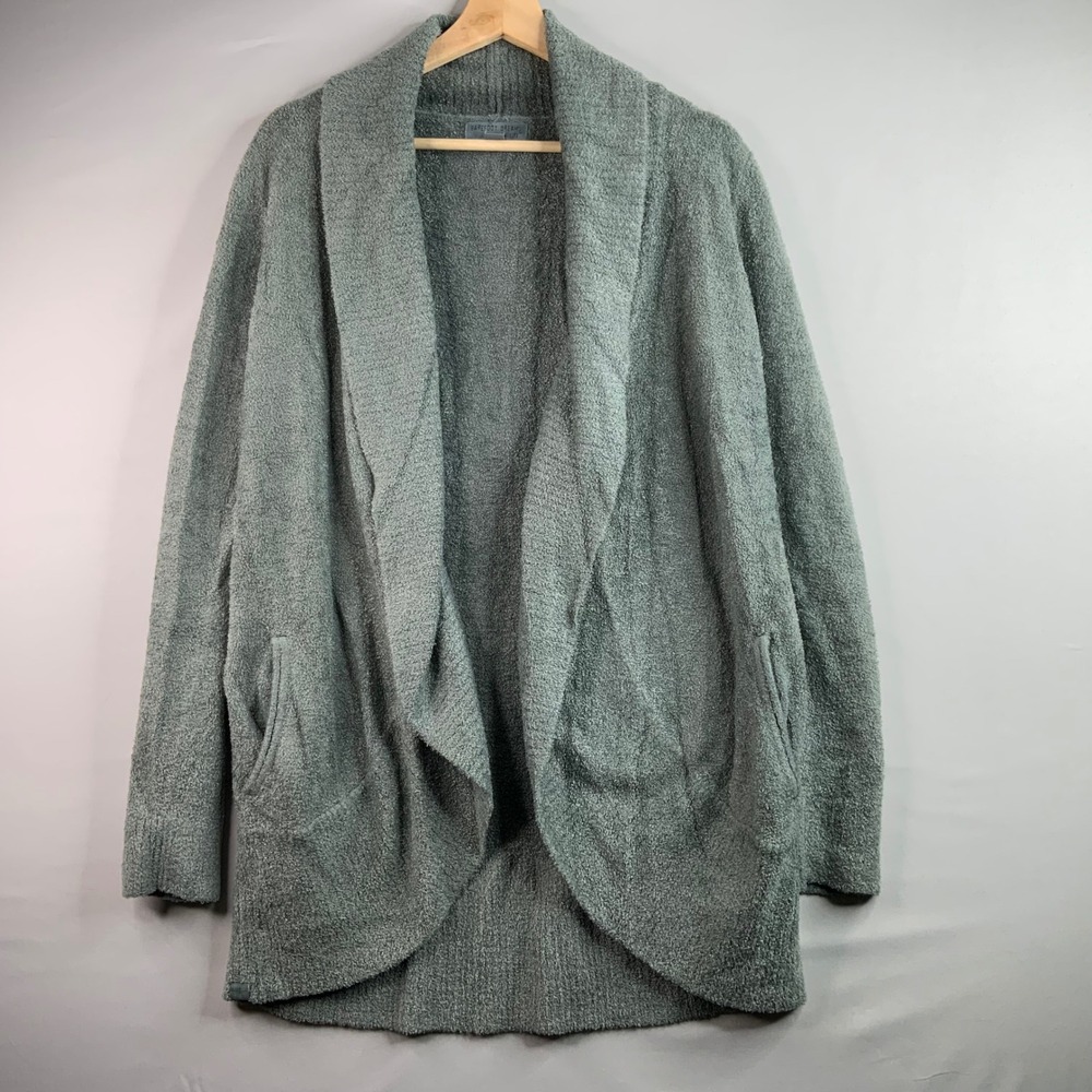 Barefoot‎ Dreams CozyChic Lite Cardigan Shawl Collar Gray Size M Style 452